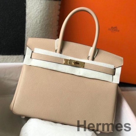 Hermes Birkin 35cm Bag In Trench Clemence Leather GHW
