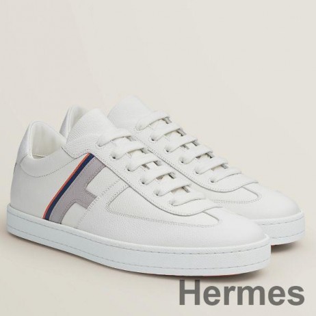 Hermes Boomerang Sneakers In Multicolore White Leather
