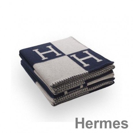 Hermes Dark Blue Avalon Throw Blanket