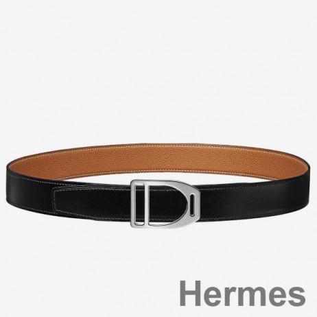 Hermes Etrier Buckle Belt & Brown Clemence 32 MM Strap