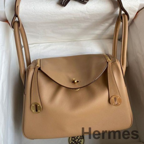 Hermes Lindy 26 Handmade Bag In Chai Swift Calfskin