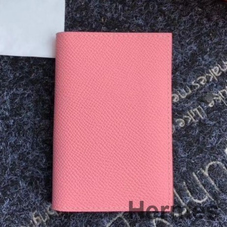Hermes MC² Euclide Card Holder In Pink Epsom Leather