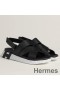 Hemes Women's Electric Sandals in Black Leather