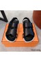 Hemes Women's Electric Sandals in Black Leather