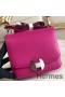 Hermes 2002 20cm Bag In Rose Purple Evercolor Calfskin