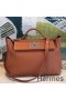 Hermes 24/24 29 Bag In Brown Clemence Calfskin