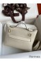 Hermes 24/24 Mini 21 Handmade Bag in Craie Evercolor Leather