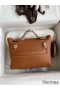 Hermes 24/24 Mini 21 Handmade Bag in Gold Evercolor Leather