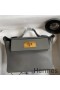 Hermes 24/24 Mini 21 Handmade Bag in Gris Meyer Evercolor Leather
