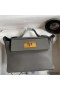 Hermes 24/24 Mini 21 Handmade Bag in Gris Meyer Evercolor Leather