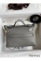 Hermes 24/24 Mini 21 Handmade Bag in Gris Meyer Evercolor Leather