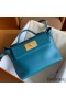 Hermes 24/24 Mini 21 Handmade Bag in Vert Bosphore Evercolor Leather