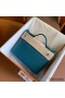 Hermes 24/24 Mini 21 Handmade Bag in Vert Bosphore Evercolor Leather