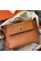 Hermes 24/24 Mini 21 Touch Bag in Gold Evercolor and Ostrich Leather