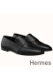Hermes Ancora Loafers In Black Goatskin