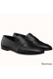 Hermes Ancora Loafers In Black Goatskin