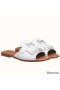 Hermes Auteuil Sandals In White Calfskin