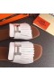 Hermes Auteuil Sandals In White Calfskin