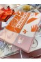 Hermes Avalon Epopee Blanket in Mandarine Wool and Cashmere