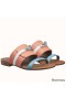Hermes Avenue Sandals In Multicolour Calfskin