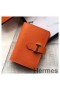 Hermes Bearn Mini Wallet In Orange Epsom Leather