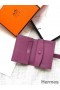 Hermes Bearn Mini Wallet In Purple Epsom Leather