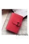 Hermes Bearn Mini Wallet In Rose Lipstick Epsom Leather