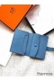 Hermes Bearn Mini Wallet In Sky Blue Epsom Leather