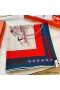 Hermes Beige/Marine Voitures en Equilibre Shawl 140
