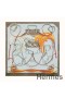 Hermes Beige Projets Carres Shawl 140