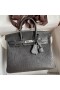 Hermes Birkin 25 Bag In Dark Grey Matte Alligator Crocodile Skin