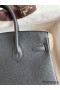 Hermes Birkin 25 Handmade Bag In Black Clemence Leather