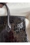 Hermes Birkin 25 Handmade Bag In Black Crocodile Niloticus Shiny Skin