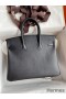 Hermes Birkin 25 Handmade Bag In Black Epsom Calfskin
