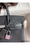 Hermes Birkin 25 Handmade Bag In Black Epsom Calfskin