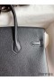 Hermes Birkin 25 Handmade Bag In Black Epsom Calfskin