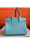 Hermes Birkin 25 Handmade Bag In Blue Atoll Epsom Calfskin