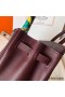 Hermes Birkin 25 Handmade Bag In Burgundy Swift Leather