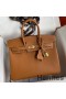 Hermes Birkin 25 Handmade Bag In Gold Epsom Calfskin