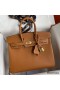 Hermes Birkin 25 Handmade Bag In Gold Epsom Calfskin
