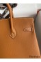 Hermes Birkin 25 Handmade Bag In Gold Epsom Calfskin