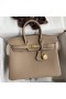 Hermes Birkin 25 Handmade Bag In Grey Clemence Leather