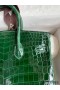 Hermes Birkin 25 Handmade Bag In Malachite Crocodile Niloticus Shiny Skin