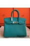 Hermes Birkin 25 Handmade Bag In Malachite Epsom Calfskin