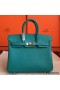 Hermes Birkin 25 Handmade Bag In Malachite Epsom Calfskin