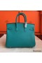 Hermes Birkin 25 Handmade Bag In Malachite Epsom Calfskin
