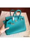 Hermes Birkin 25 Handmade Bag In Malachite Epsom Calfskin