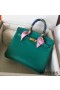 Hermes Birkin 25 Handmade Bag In Malachite Swift Leather