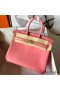 Hermes Birkin 25 Handmade Bag In Rose Lipstick Swift Leather