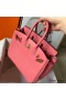 Hermes Birkin 25 Handmade Bag In Rose Lipstick Swift Leather